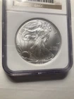 2008 American Silver Eagle NGC Gem Uncirculated. Lot #. 123