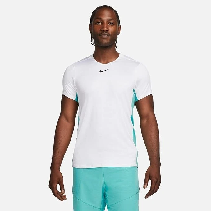 $80 New NikeCourt Dri-FIT Advantage Men's Tennis Top DX5538-100 Large