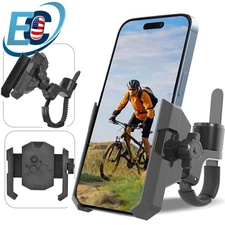 Motorcycle Bike Phone Holder Mount Clamp for 4.7''-7'' Phones Not Block Camera