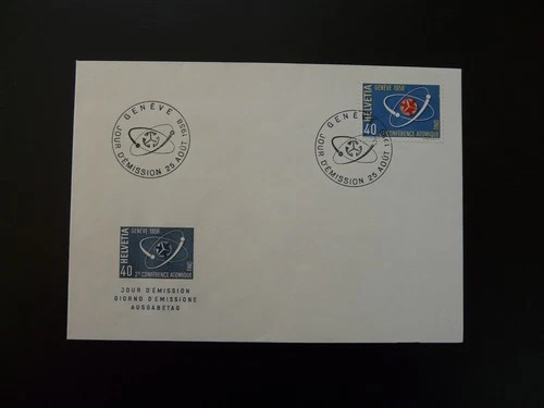 United Nations Geneve atomic conference FDC  Switzerland 1958