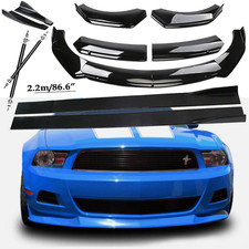Front Bumper Lip Spoiler Side Skirts Rear Glossy Black For 10-12 Ford Mustang Front Bumper Lip Spoiler Side Skirts Rear Glossy Black For 10-12 Ford Mustang