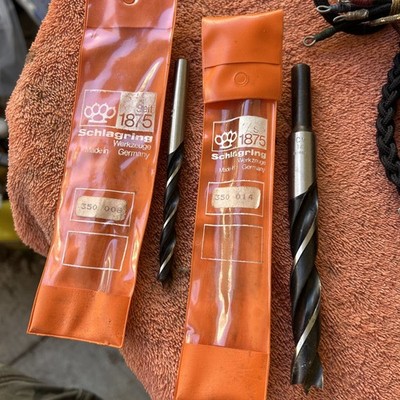 (2) Schlagring Seit 1875 Drill Bits 4-1/2 /6  Germany 350 008/350 014 NOS