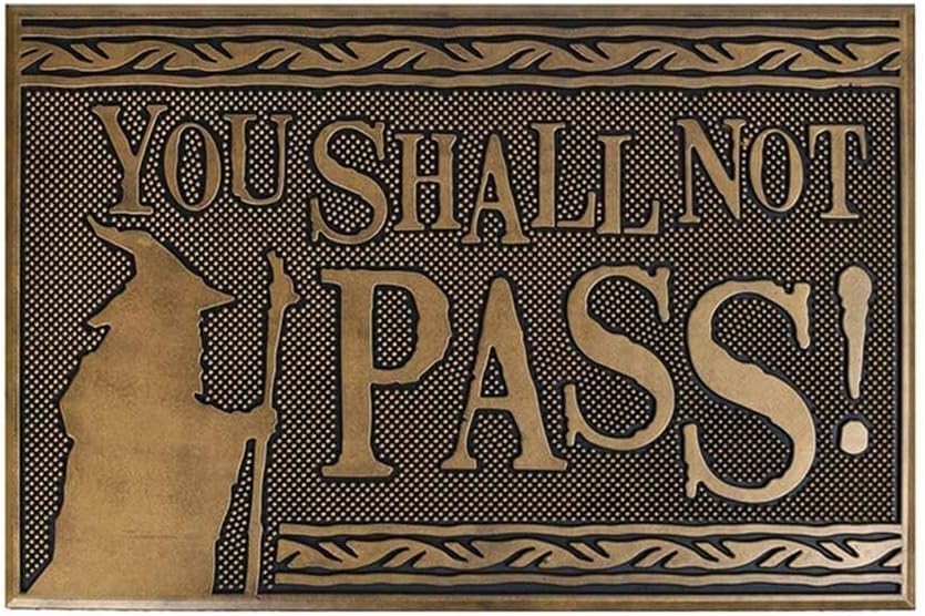 The Lord Of The Rings Doormat - You Shall Not Pass 40 x 60 Rubber Mat