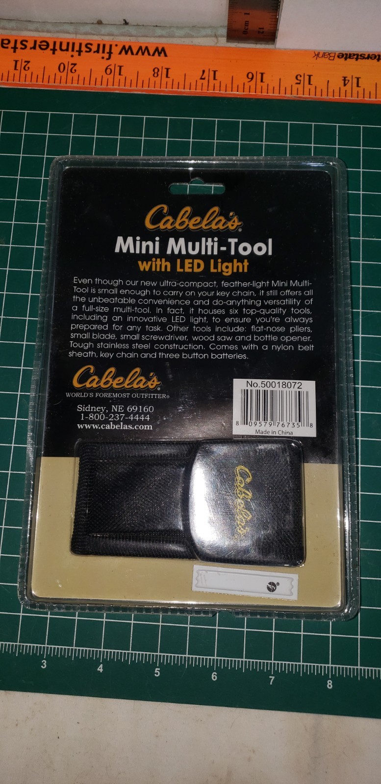 Brand New Cabela's Mini Multi-Tool with LED Light & Case….