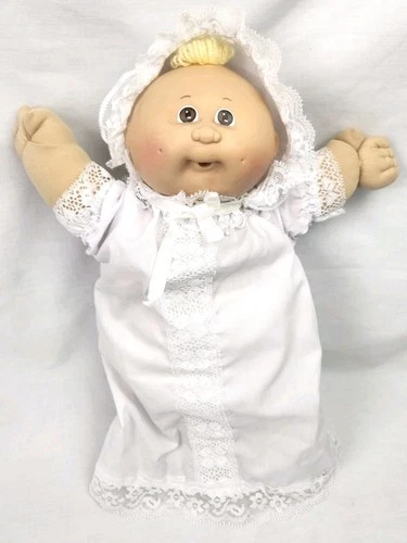 Vintage Coleco Cabbage Patch Doll Blonde Baby Brown Eyes 1982 Premie