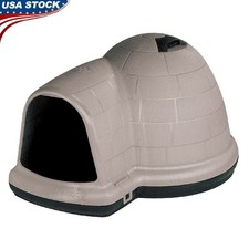 All-Weather Portable Medium Plastic Outdoor Igloo Dog House 37.5"L For