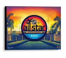 2023 NHL ASG Stretched 20x24 Canvas Giclee Print-Signed by Brian Konnick-LE 23