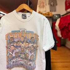 Vintage 90s Denver Broncos Super Bowl Champions Caricature T-Shirt AN58922