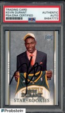Kevin Durant Signed 2007-08 UD Star Rookies #234 Supersonics RC PSA/DNA AUTO