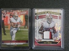 Matt Breida 49ers 2-Card Lot | Numbered Xtra Points / Feats of Strength Patch