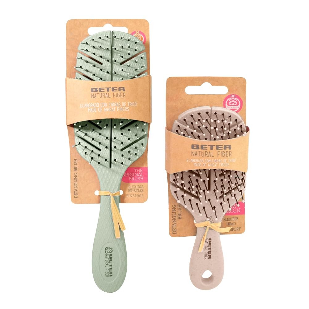 Brosses à cheveux naturels en fibre anti-traction fini la casse au brossage