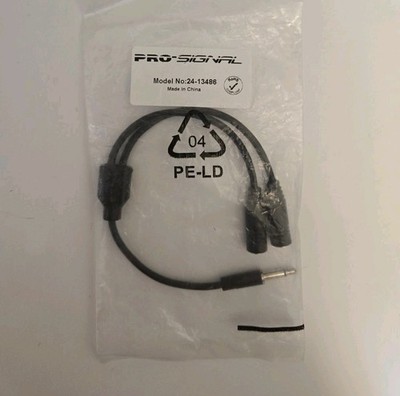 6IN 3.5MM MONO Y-ADAPTER CABLE 3.5MM MALE - TWO 3.5MM FEMALE pro signal 24-13486