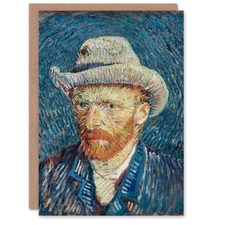Vincent van Gogh Art Card Self Portrait with Grey Felt Hat