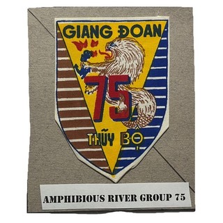 Vietnam War SVN Giang Doan Amphibious River Group 75 Patch Silk Printed Thuy Bo