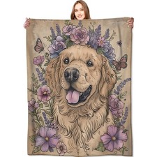 Golden Retriever Blanket Cute Dog Throw Blankets,Birthday Gifts for Adult  P...