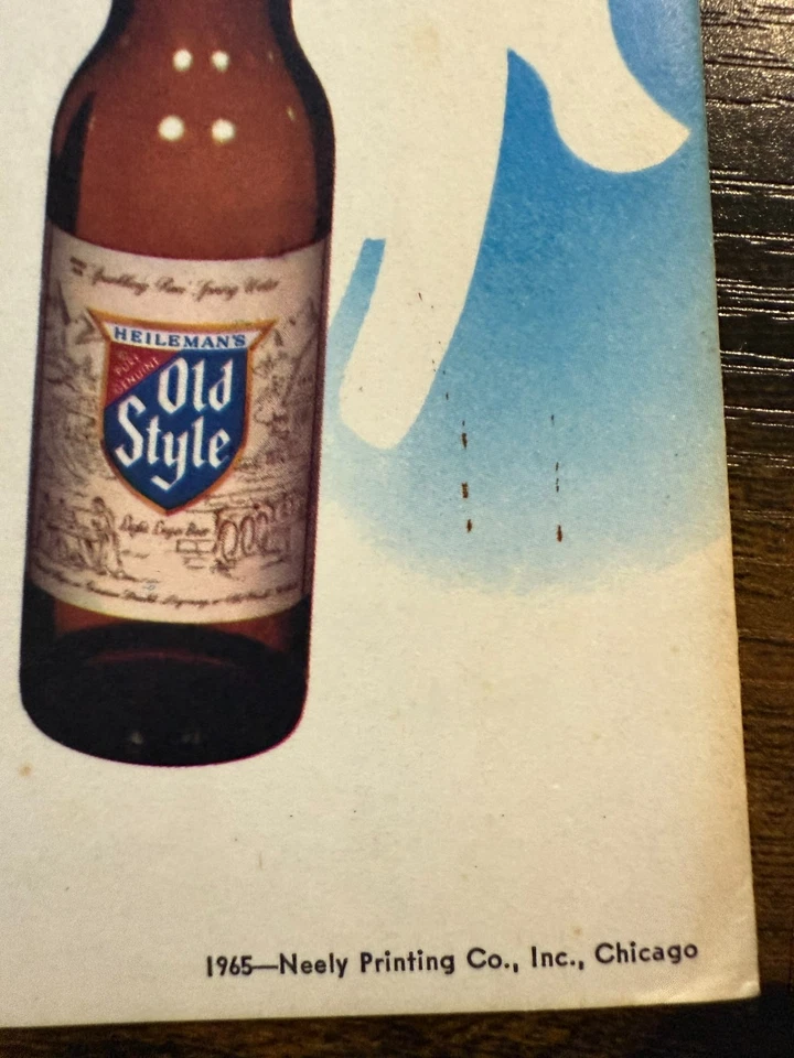 1965 Chicago Cubs Wrigley Field Program Sheet Budweiser Old Style Ad MLB Vintage - Image 2 of 4