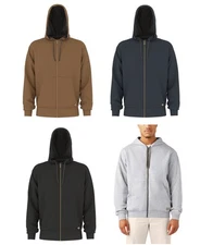 Dickies Mens Thermal Lined Full-Zip Fleece Hoodie - A85X7 - New