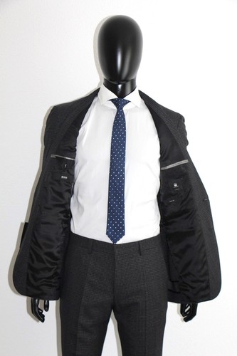 HUGO BOSS Suit, Mod. Helford/Gander3, Size 94, US 38L Slim Fit, Super 130, Black - Picture 3 of 11