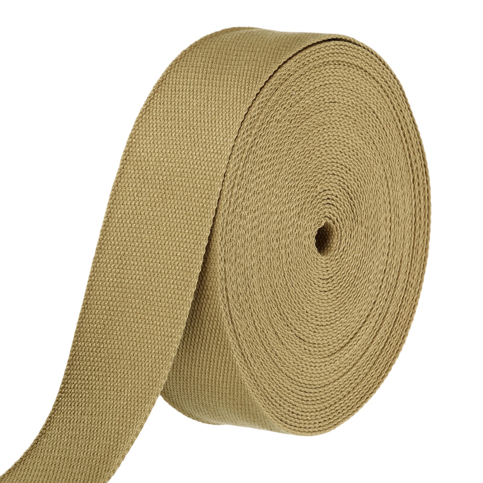 Cinta de algodón y poliéster de 2 pulgadas, 15.3 yardas, para khaki