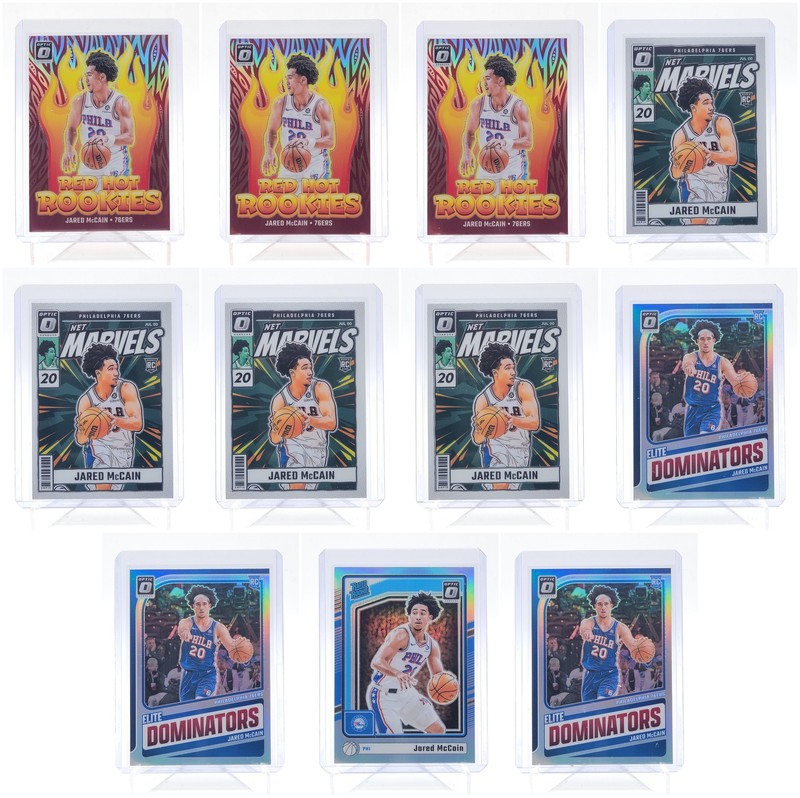[11] JARED MCCAIN 2024-25 DONRUSS OPTIC RED HOT ROOKIE NET MARVELS Q4458