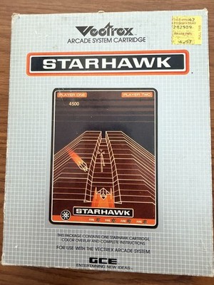 Starhawk for Vectrex - original box! Arcade system cartridge 