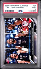 2024 TOPPS NOW OLYMPICS CURRY/JAMES/DURANT TEAM USA PSA 9
