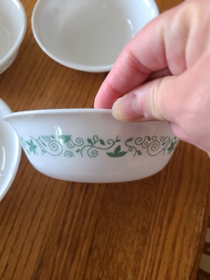 4 Corelle Green Winding Gate Soup/Cereal Bowls