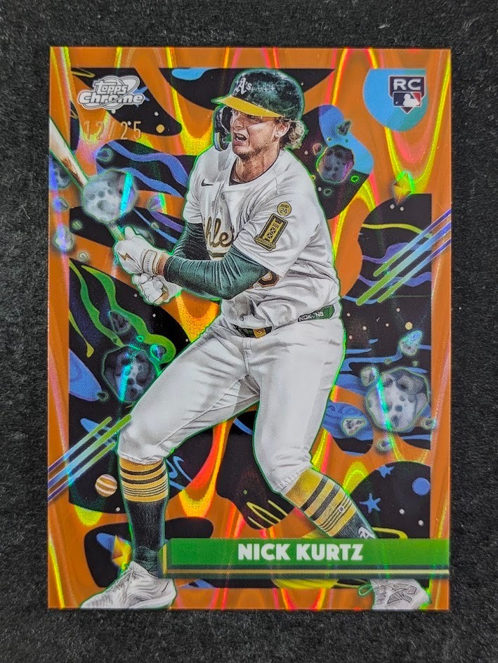 2025 Topps Cosmic Chrome NICK KURTZ 12/25 RC Orange Galactic Refractor SP #183