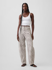 GAP - High Rise Snake Print Barrel Jeans 8965...