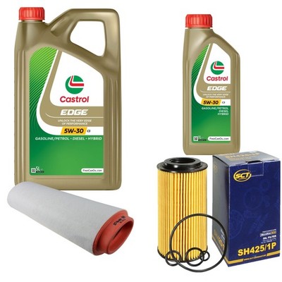 SCT Inspektionspaket 6L CASTROL EDGE 5W-30 C3 für BMW 3er 320d 318d