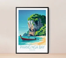 Phang Nga Bay Thailand Travel poster Choose your Size
