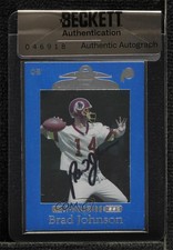 BAS 1999 Playoff Absolute SSD Brad Johnson #109 Seal of Authenticity Auto 3c7