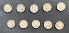 Lot of (10) 90% silver Mercury Dimes