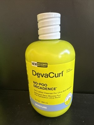DEVA CURL NO-POO DECADENCE ZERO LATHER CLEANSER 12 OZ  ULTRA MOISTURE