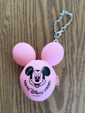 Tokyo Disney Resort Mickey Mouse balloon Bag Charm Keychain coin purse Pink TDR