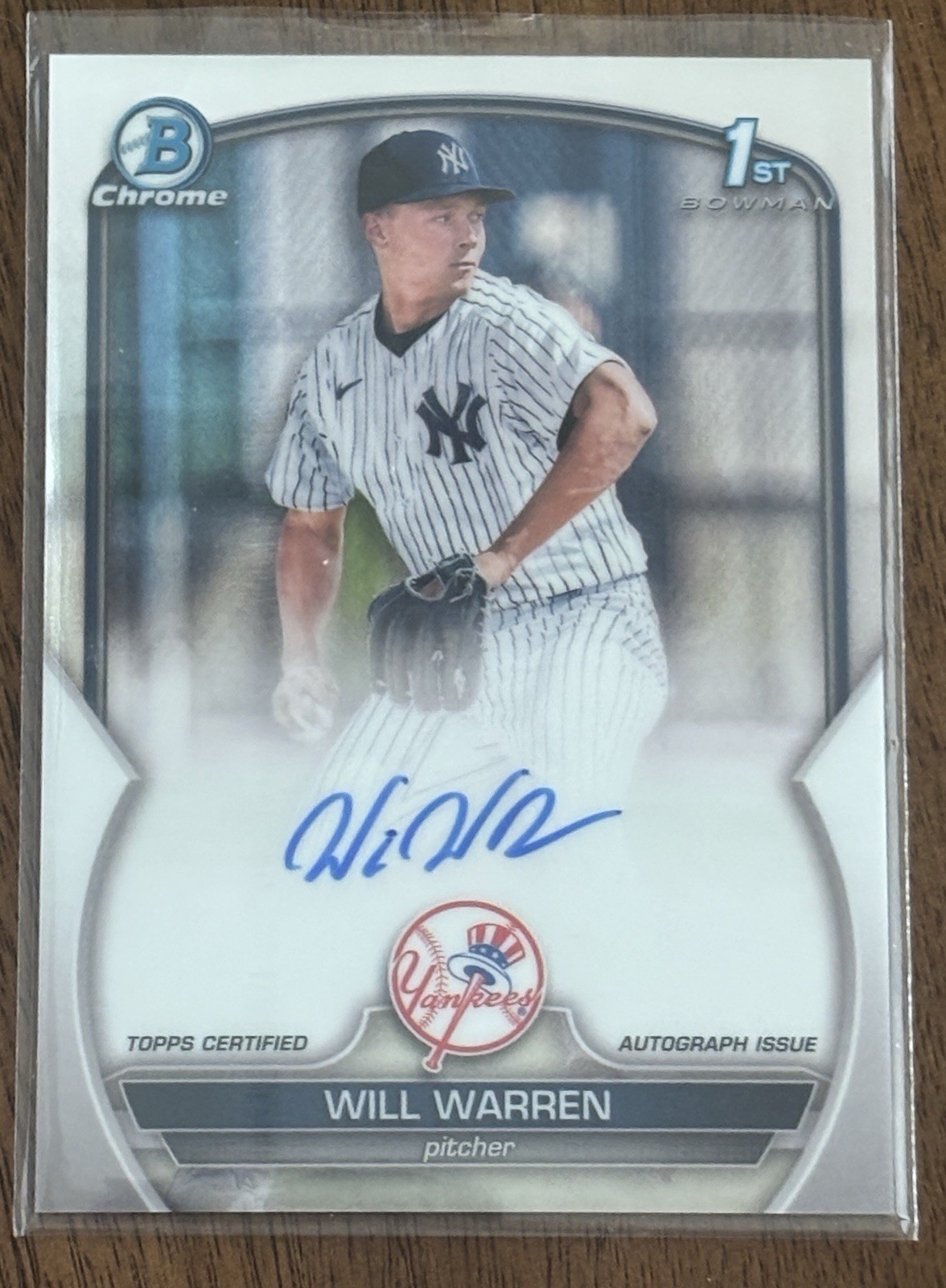 2023 Bowman Chrome - Prospect Autographs Will Warren #CPA-WW (AU, RC)