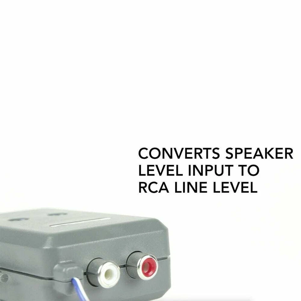 Convertidor de salida de línea de automóvil de 2 canales SCOSCHE LOC90 control remoto perilla de graves Foto 2 de 4