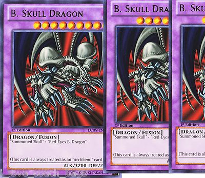 B. Skull Dragon 1st X 3 Lcjw Rare Mint English New yugioh Cards | eBay
