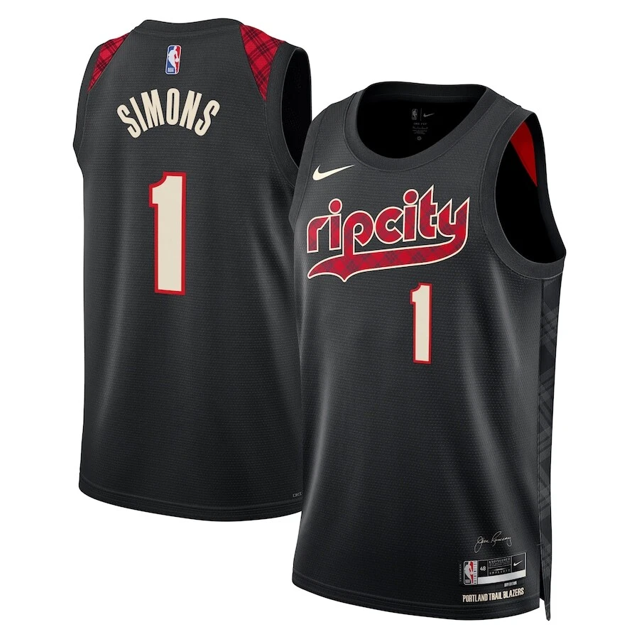 Portland Trail Blazers Anfernee Simons Nike 2023 24 Swingman Jersey City Edition