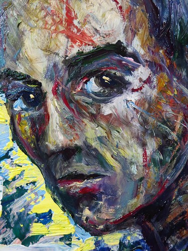 TABLEAU HUILE█UNIQUE ART IMPRESSIONNISTE█ABSTRAIT SIGNÉ█ORIGINAL officiel █PORTRAIT POP MAN