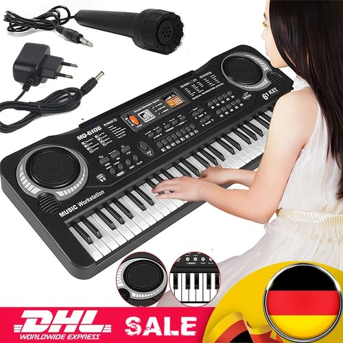 61 Leucht Tasten Keyboard E-Piano Lern Klavier 300 Sounds Rhythmen Kinder Gift - Bild 13 von 18