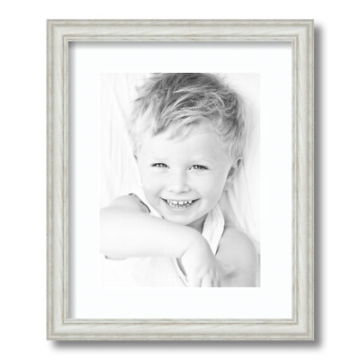 ArtToFrames Matted 13x16 White Picture Frame with 2'' Mat, 9x12 Opening 4098