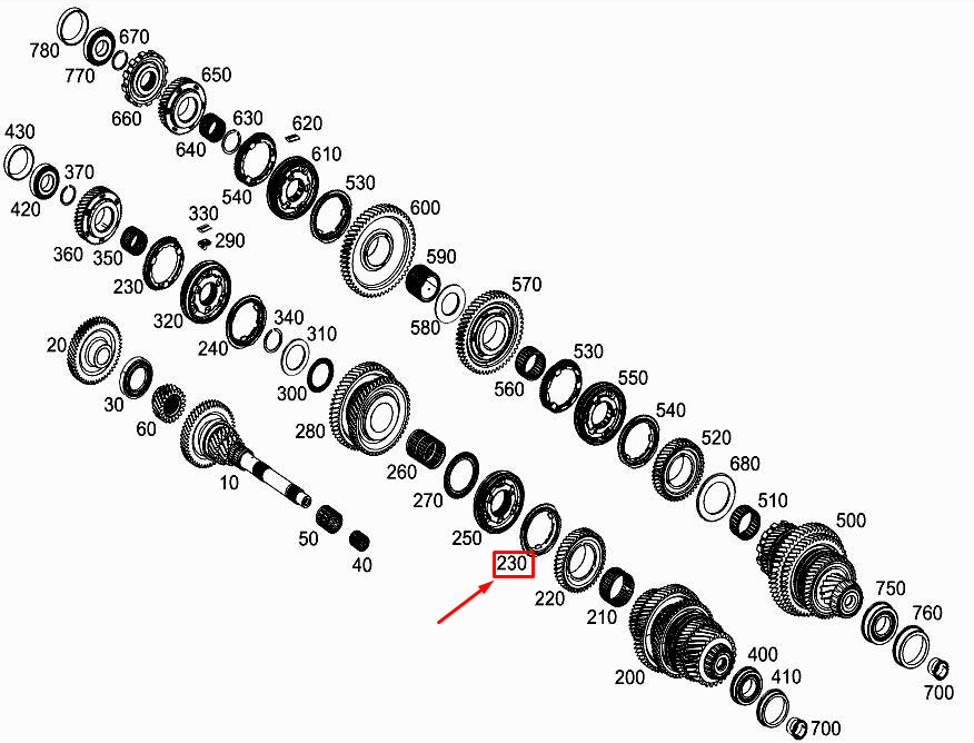 Neu MERCEDES-BENZ A W177 Synchronring für den 6. und 7. Gang A2462620634