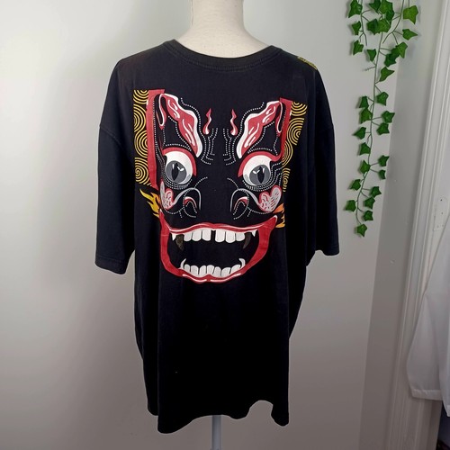 90s Parish Dragon Face T-Shirt Mens 2XL -Dungeons Dragon On Side *MINOR WEAR* - Picture 7 of 12