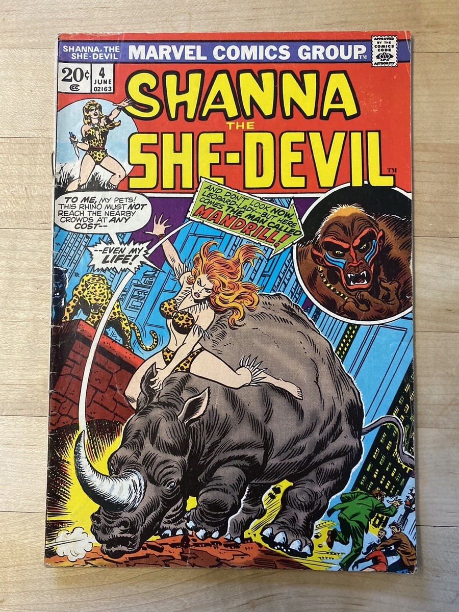 SHANNA THE SHE-DEVIL #4 - MANDRILL APPEARANCE! MARVEL COMICS