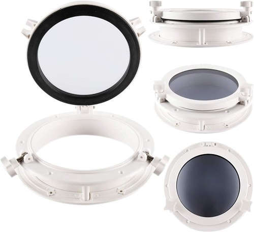1 PC 8" Round Opening Portlight Porthole Yacht Boat Replacement Window Port Hole - Foto 1 di 13