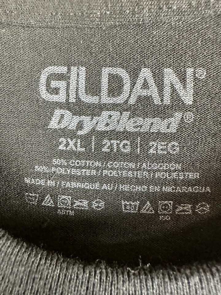 Camiseta Indian Motorcycle Logo Para Hombre 2XL Negra Manga Corta Gildan Etiqueta Mezcla Seca Foto 4 de 4