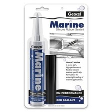 2 x Geocel 78g White Marine Silicone Rubber Sealant Boat