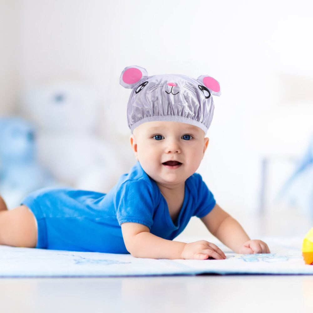 3 Pcs Kids Shower Caps Reusable Double Layer Cartoon Shampoo eBay