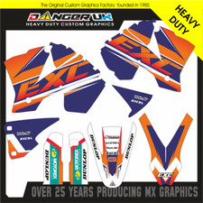 MX Grafica KTM MX 250cc EXC 2003 Decalcomanie Motocross dissolvenza